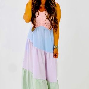 Brand new never worn gingham maxi dress